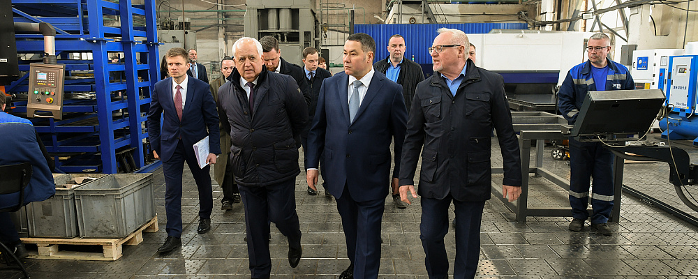  Губернатор Тверской области Игорь Руденя посетил производства во Ржеве